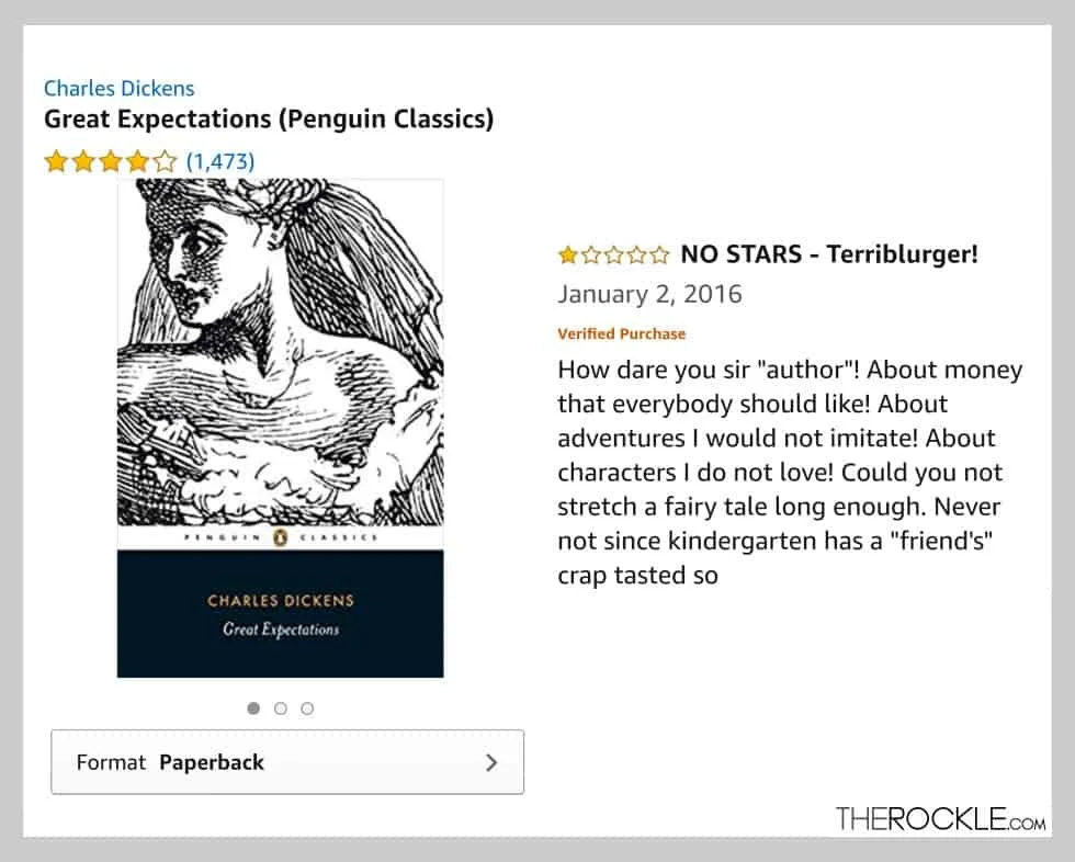 Hilarious Amazon one-star Reviews for classic Books: Charles Dickens - Great Expectations