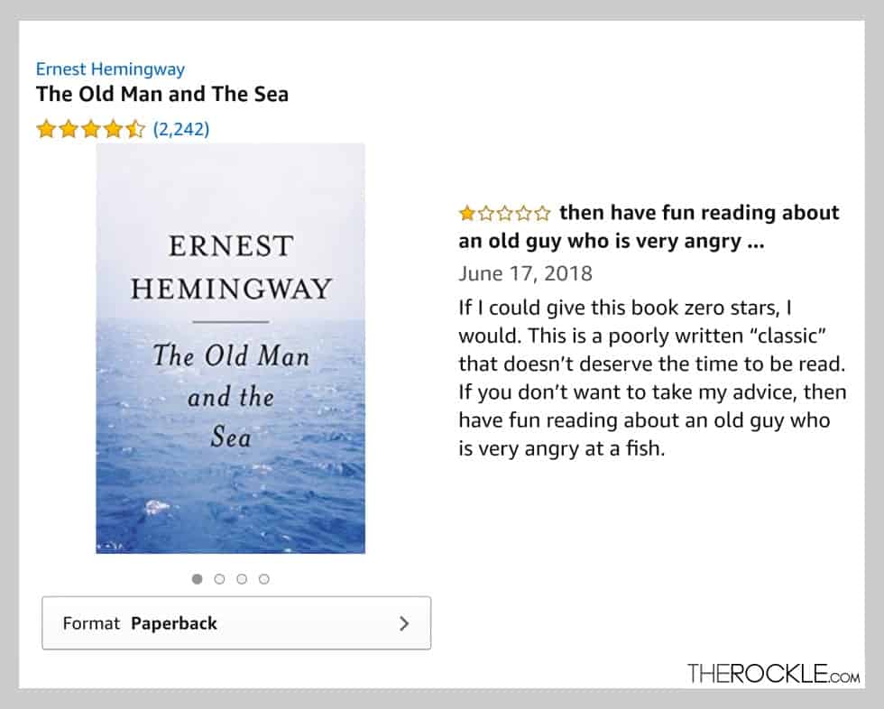 Funny Amazon Reviews: Ernest Hemingway - The Old man and the Sea