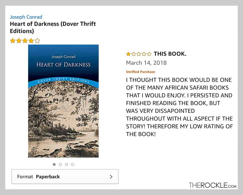 Funny Amazon Reviews for classic books: Joseph Conrad - Heart of Darkness
