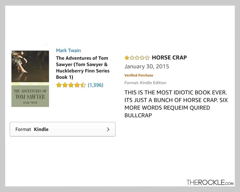 Funny one-star Amazon Reviews for classic books: Mark Twain - The Adventures of Tom Sawyer