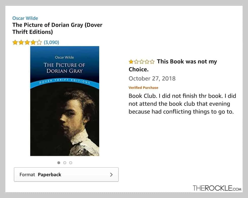 Funny Amazon Reviews: Oscar Wilde - The Picture of Dorian Gray