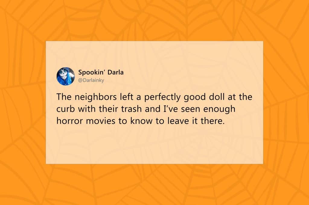 Funny tweets about horror movies