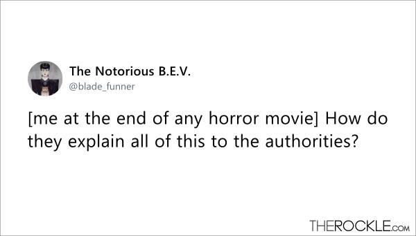 Funny tweets about horror movies