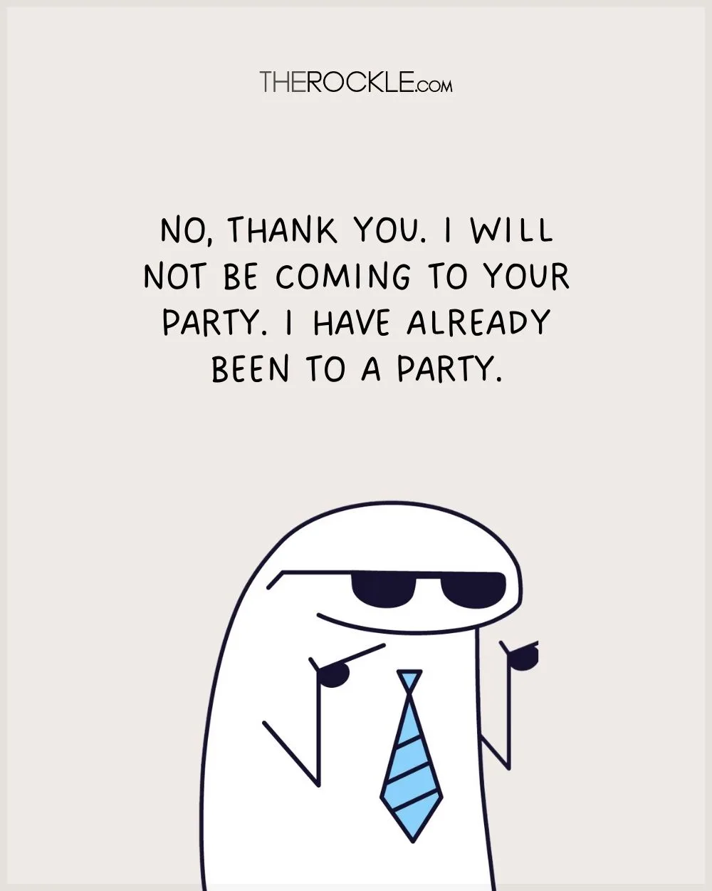 Funny quote about introverts avoiding parties