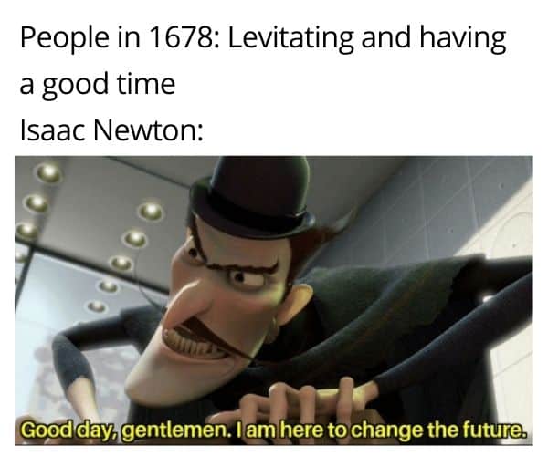 Isaac Newton meme