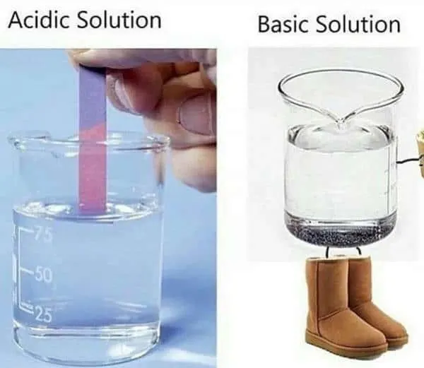 acidic solution vs basic solution meme