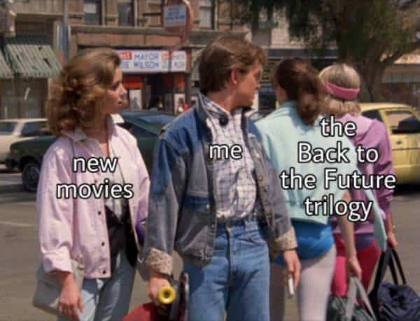 Back to the future movie meme