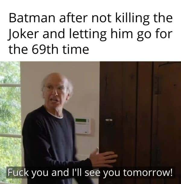 Batman vs Joker funny movie meme