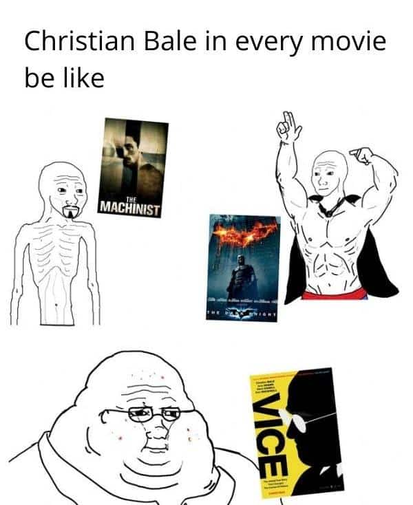 Christian Bale transformations meme