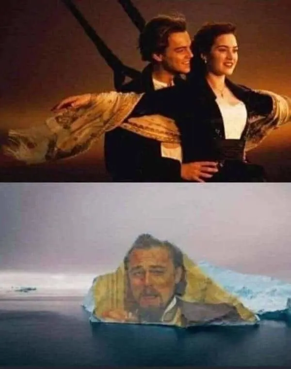 Jack, Rose and the Iceberg, Titanic movie meme