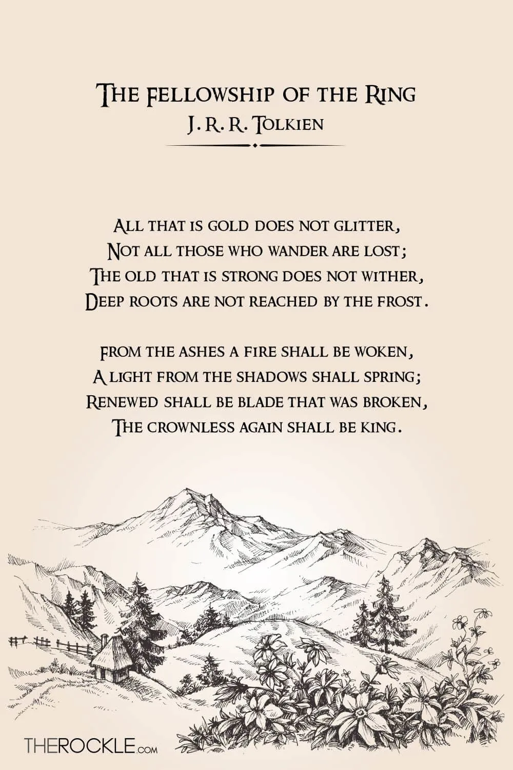 Tolkien poem All That is Gold Does Not Glitter