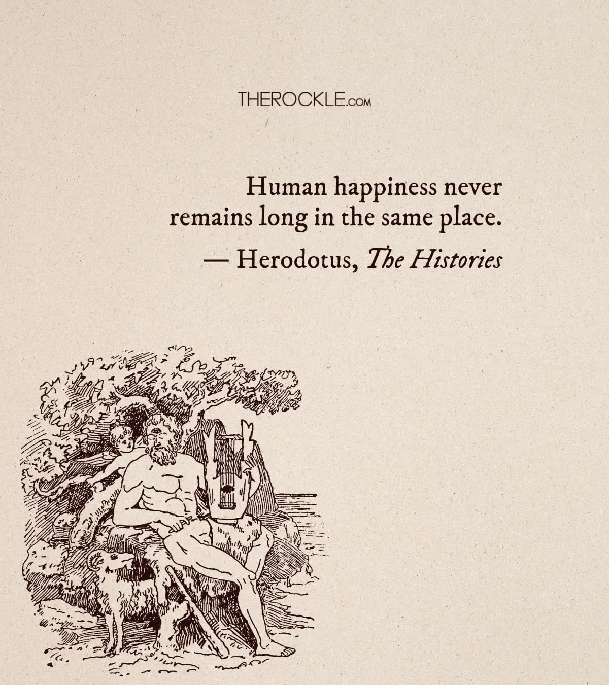 Herodotus quote from The Histories on the fickleness of happiness