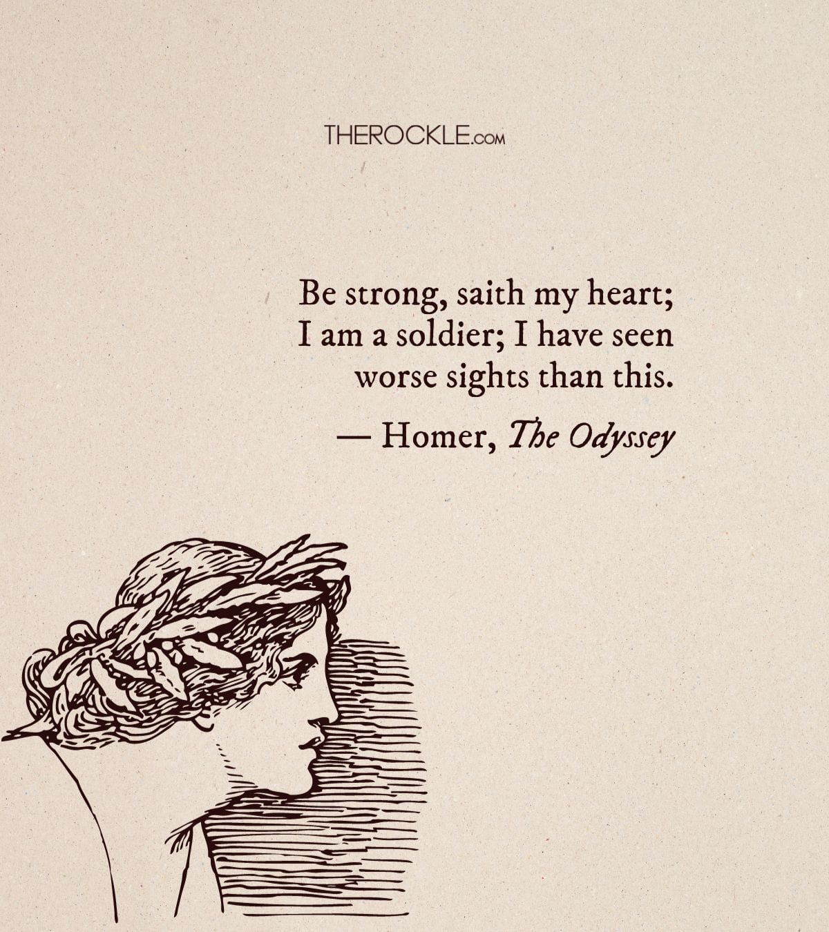 Homer's quote about inner strength from The Odyssey
