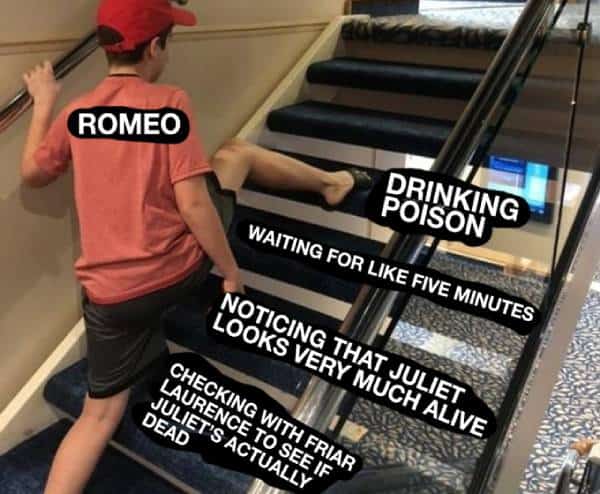 Romeo and Juliet by William Shakespeare meme