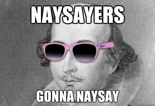 Shakespeare naysayers meme