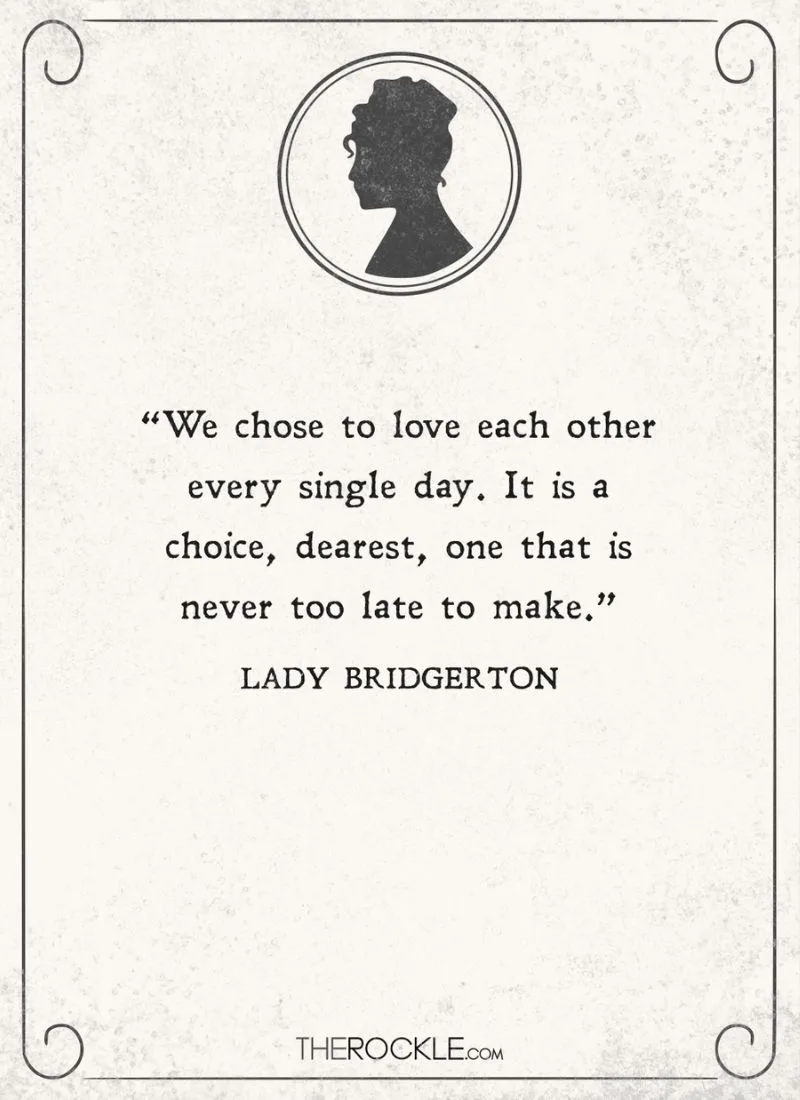 Lady Bridgerton quote about love