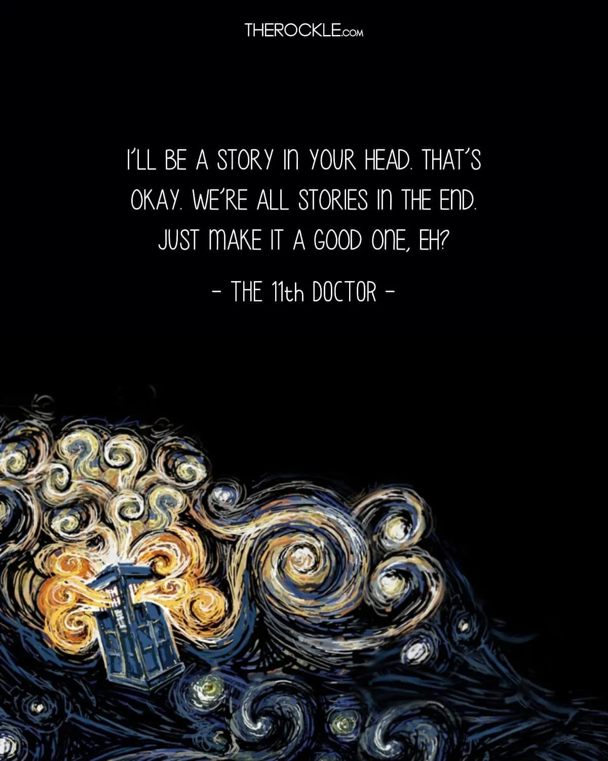 Doctor Who quote on how we are all stories in the end