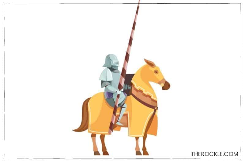 Don Quixote as a knight illustration