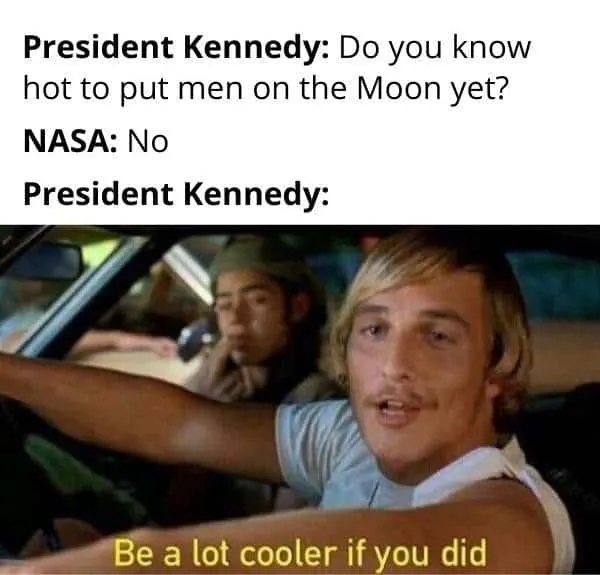 Man on the moon history meme
