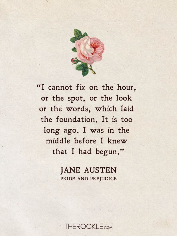Jane Austen quote from Pride and Prejudice