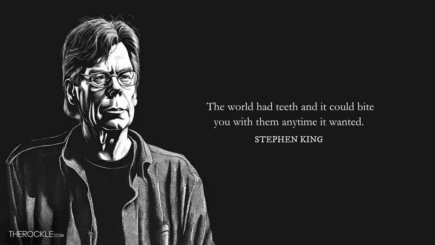 Stephen King portrait and quote
