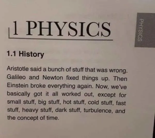 Funny physics meme