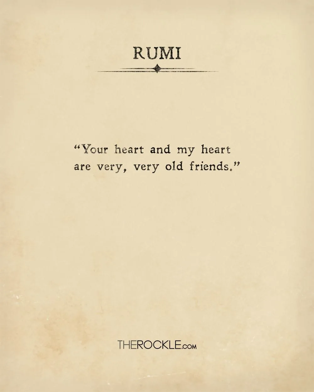 Rumi's quote about deep connections