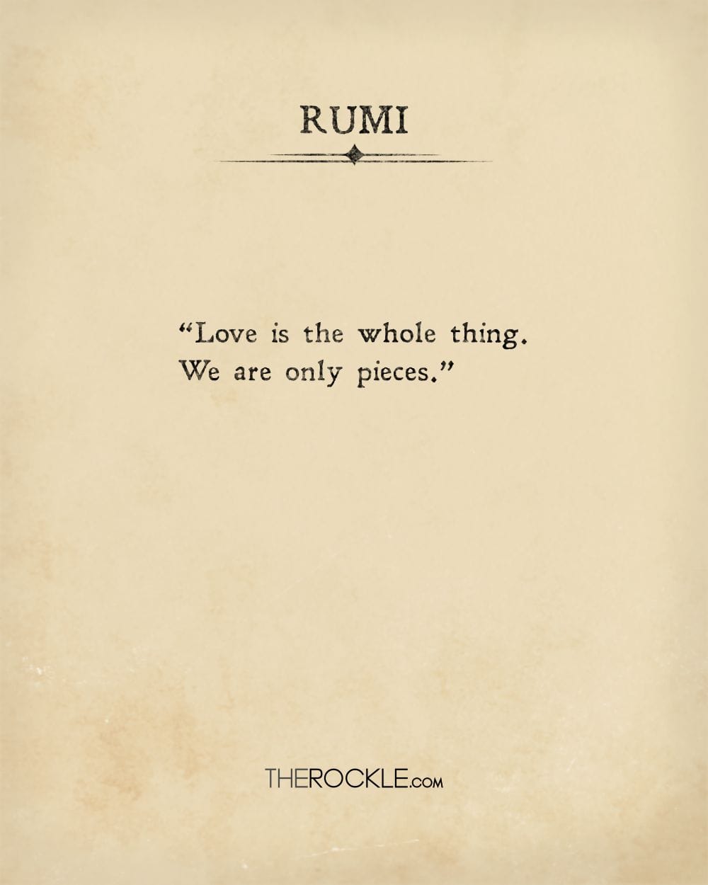 Rumi's quote about love