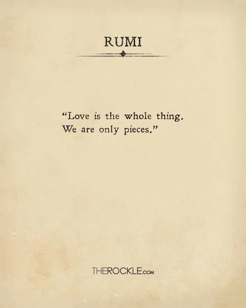 Rumi's quote about love