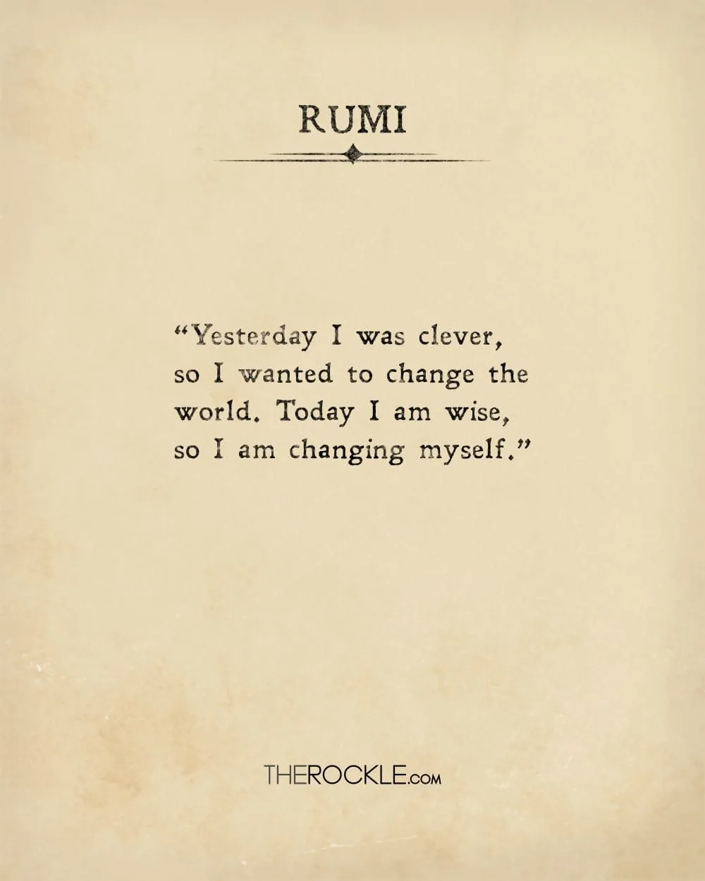 Rumi's quote about personal growth