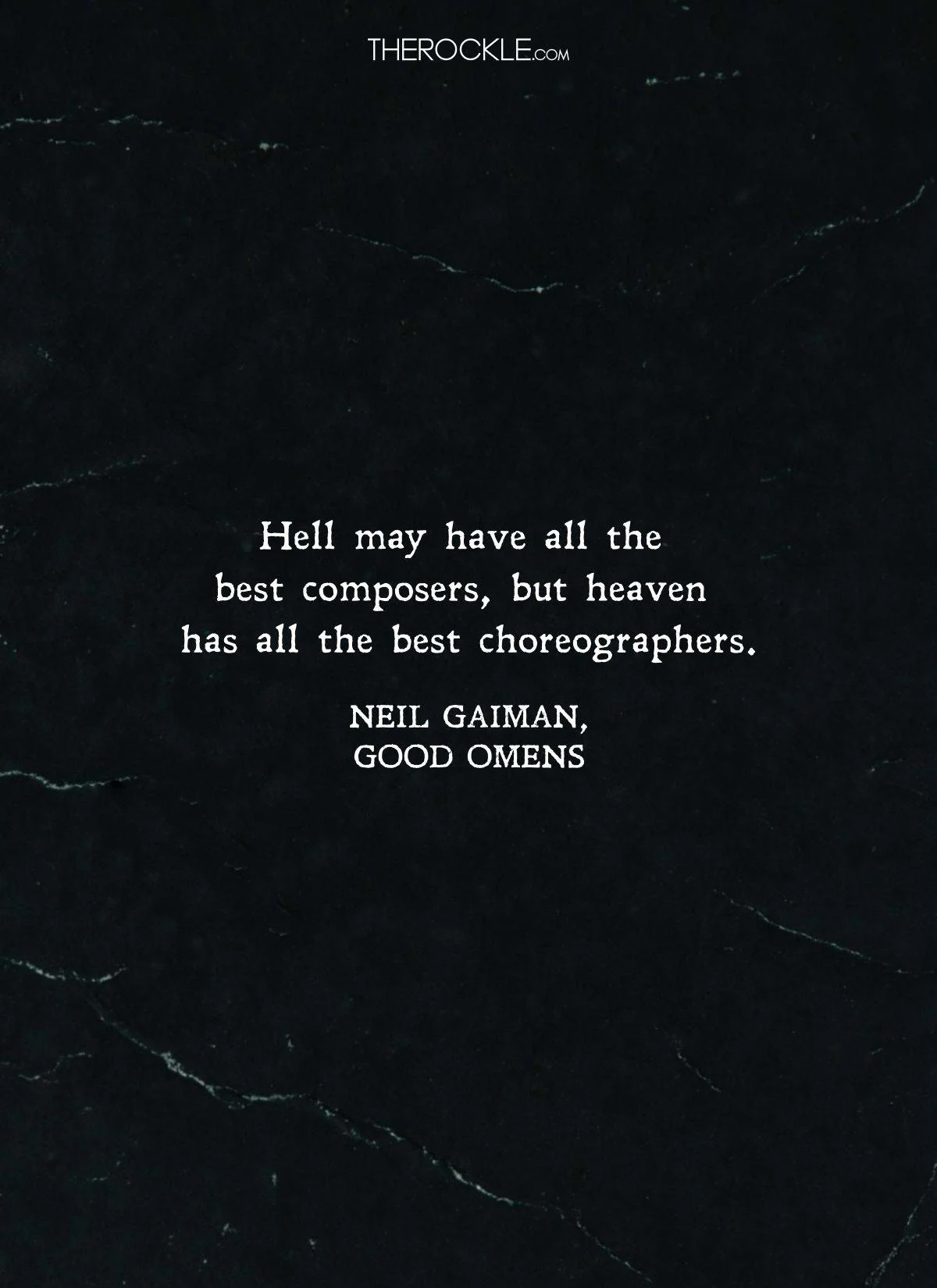 Gaiman's funny quote about heaven and hell