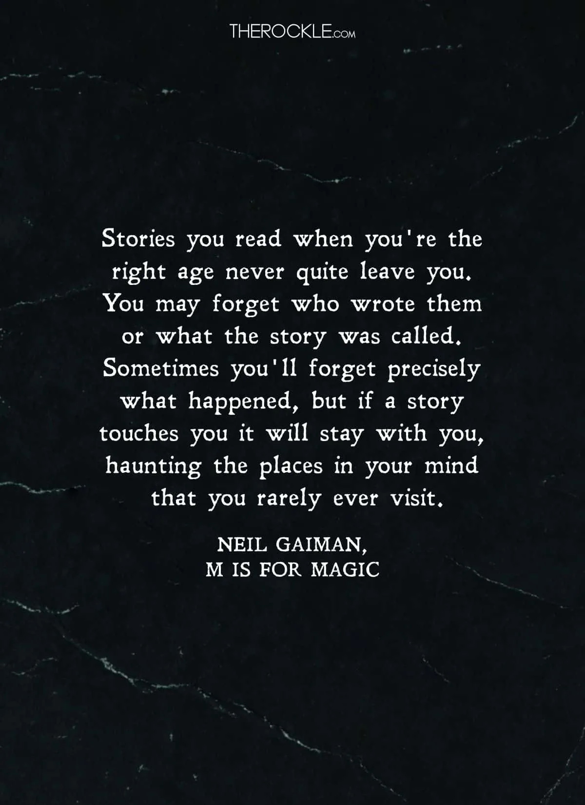 Neil Gaiman on the impact of stories