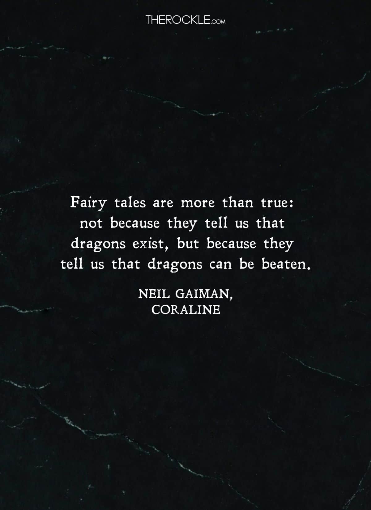 Quote about fairy tales from the book Coraline