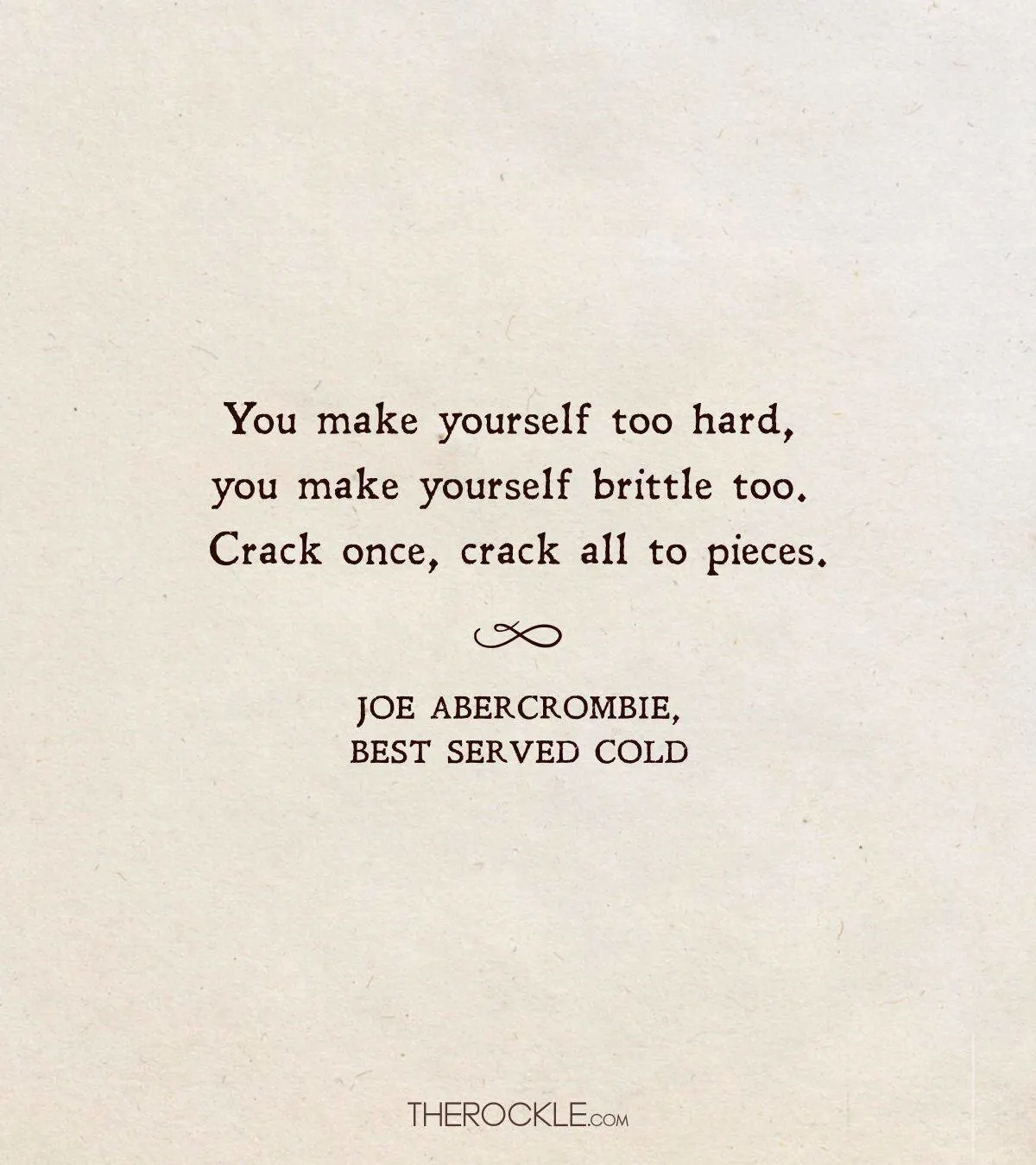 Abercrombie's quote on self-preservation