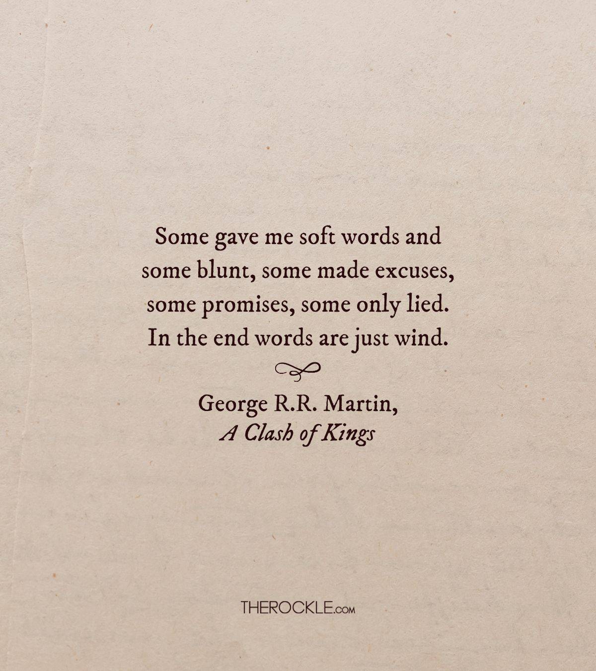 George R.R. Martin on meaningless words