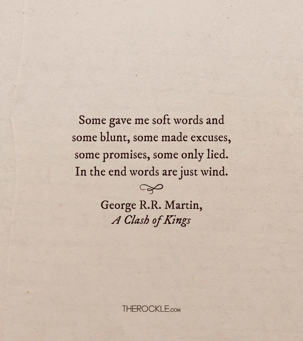 George R.R. Martin on meaningless words