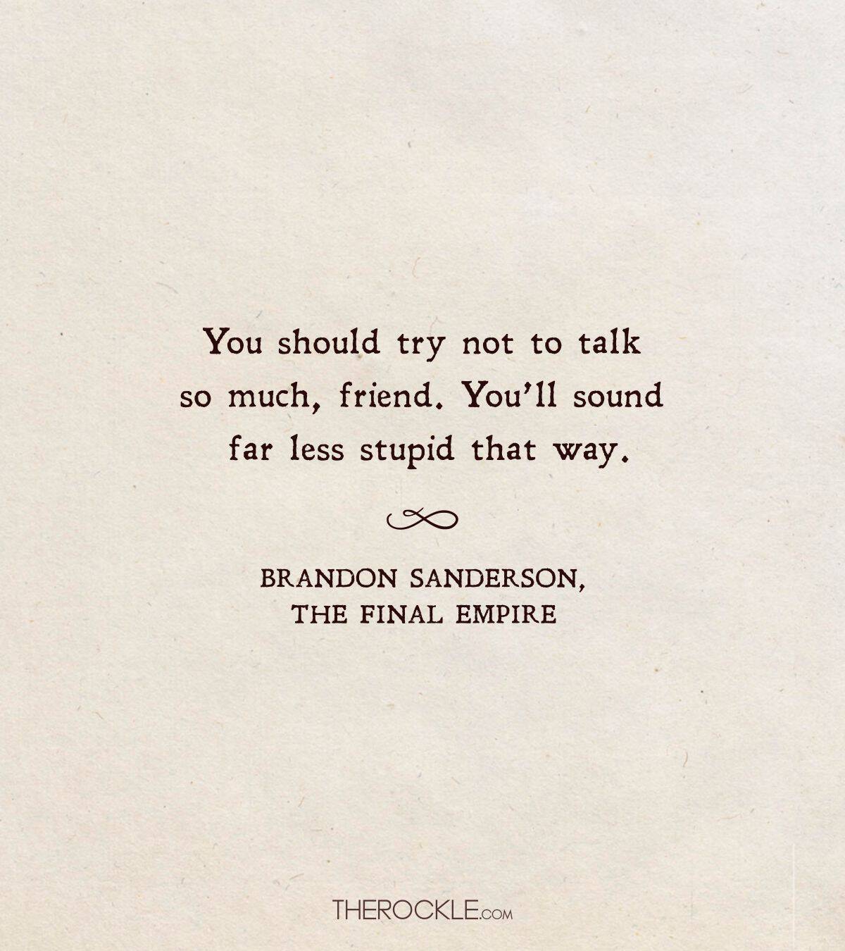 Funny Brandon Sanderson quote