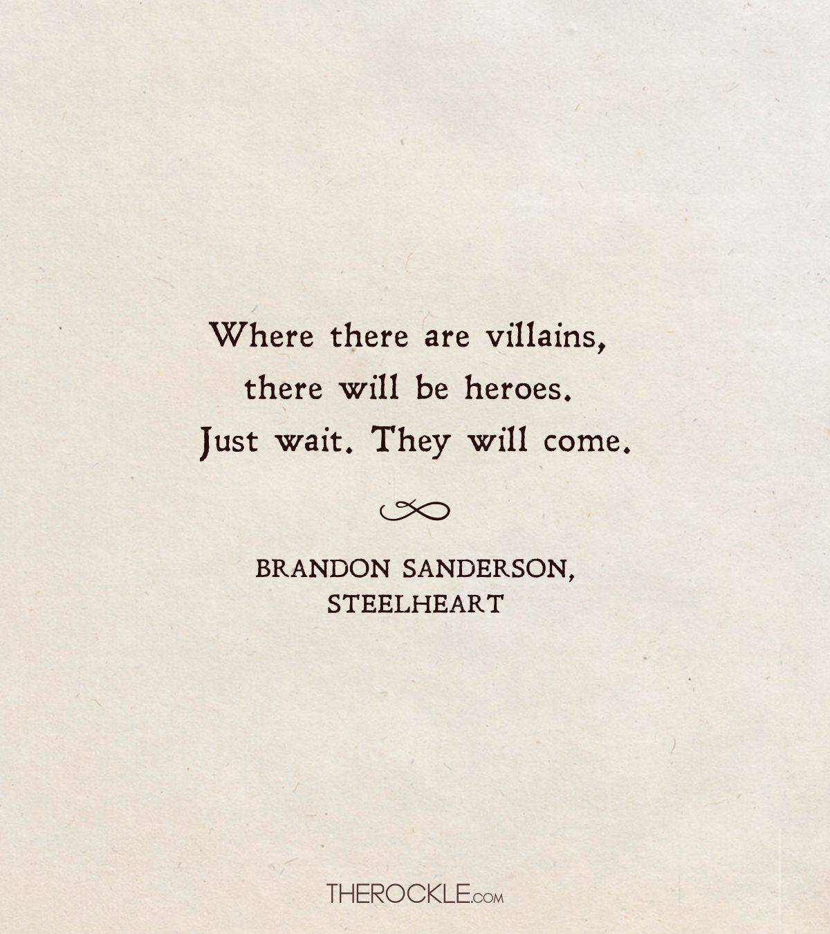 Brandon Sandersonon heroes and villains