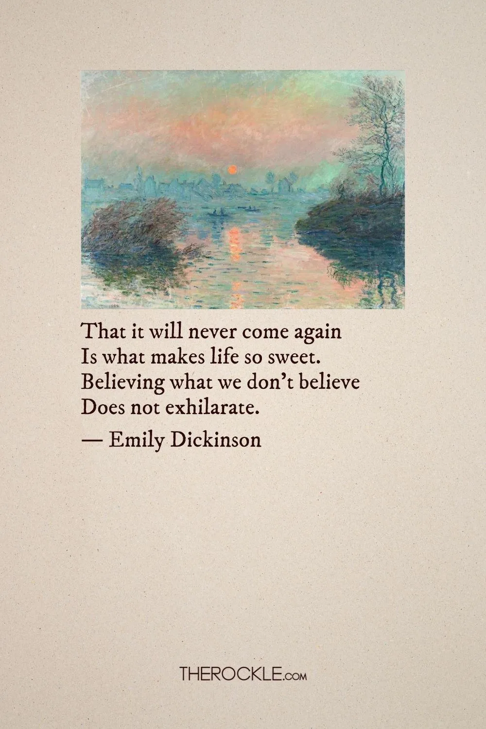 Emjily Dickinson on life's fleeting moments