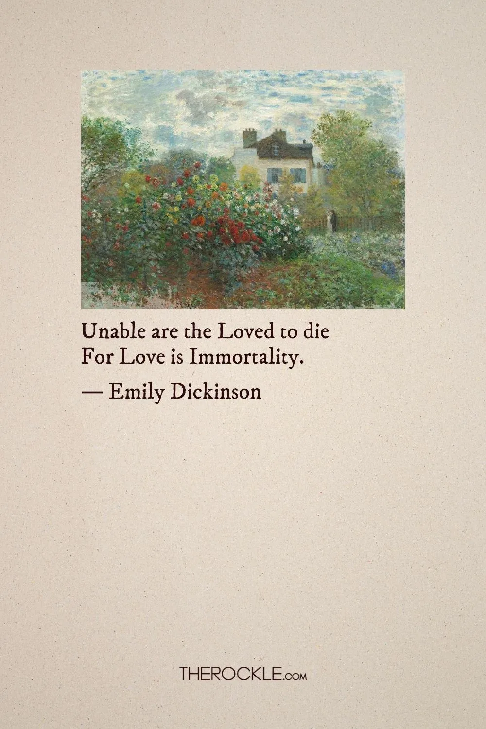 Dickinson on how love transcends death
