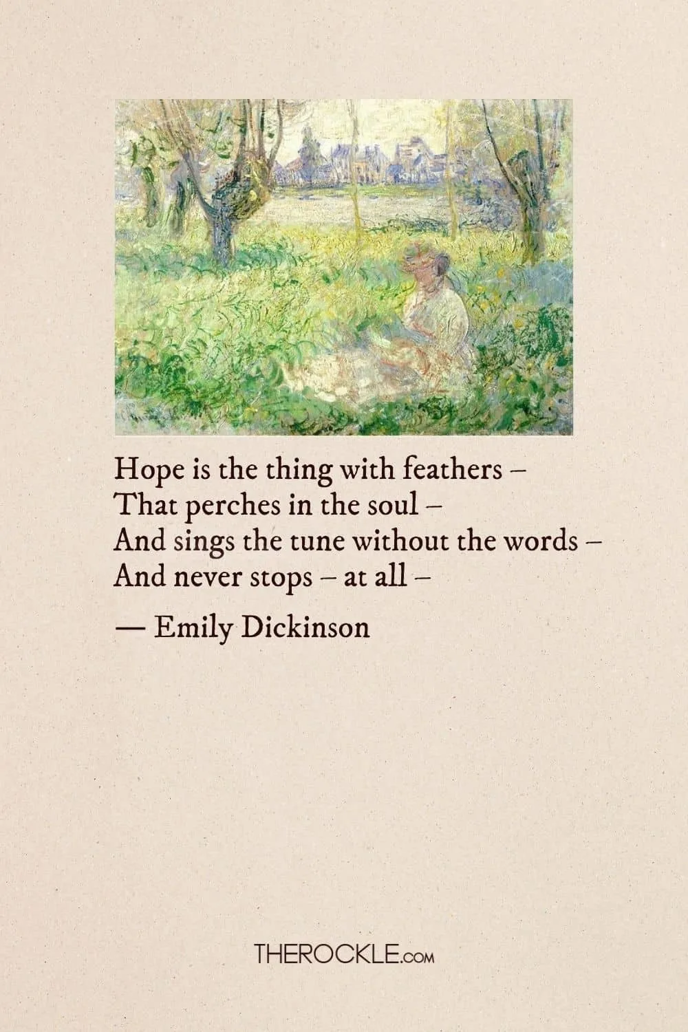 Emily Dickinson's quote about hope