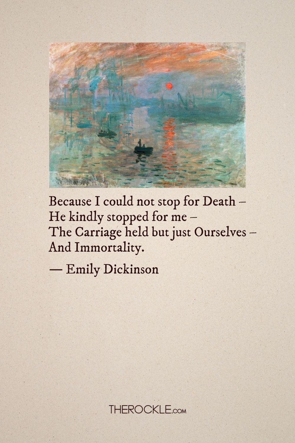 Emily Dickinson's quote about death