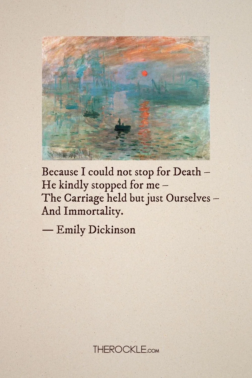 Emily Dickinson's quote about death