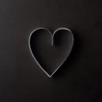 Paper heart on a dark background