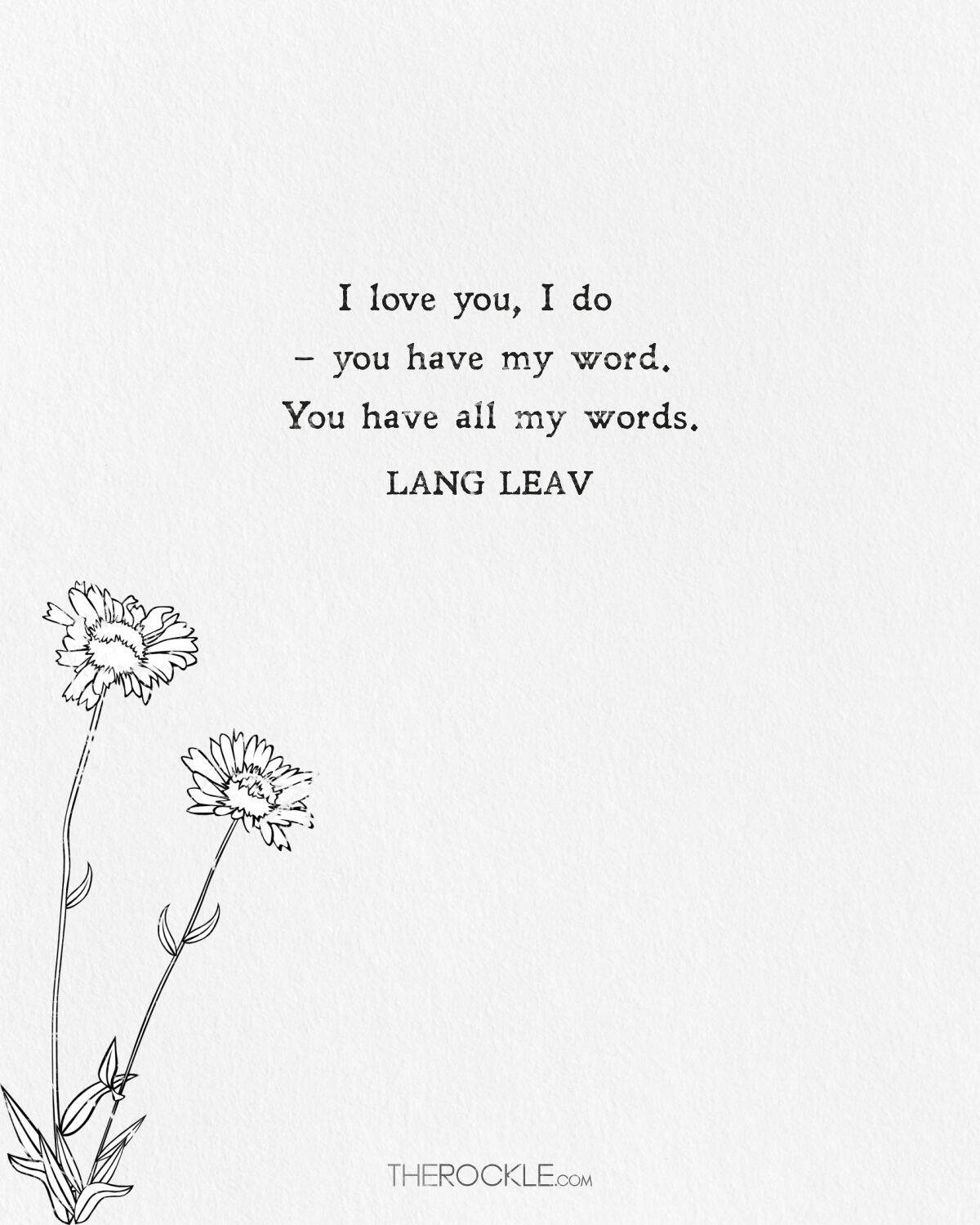 Lang Leav short love quote
