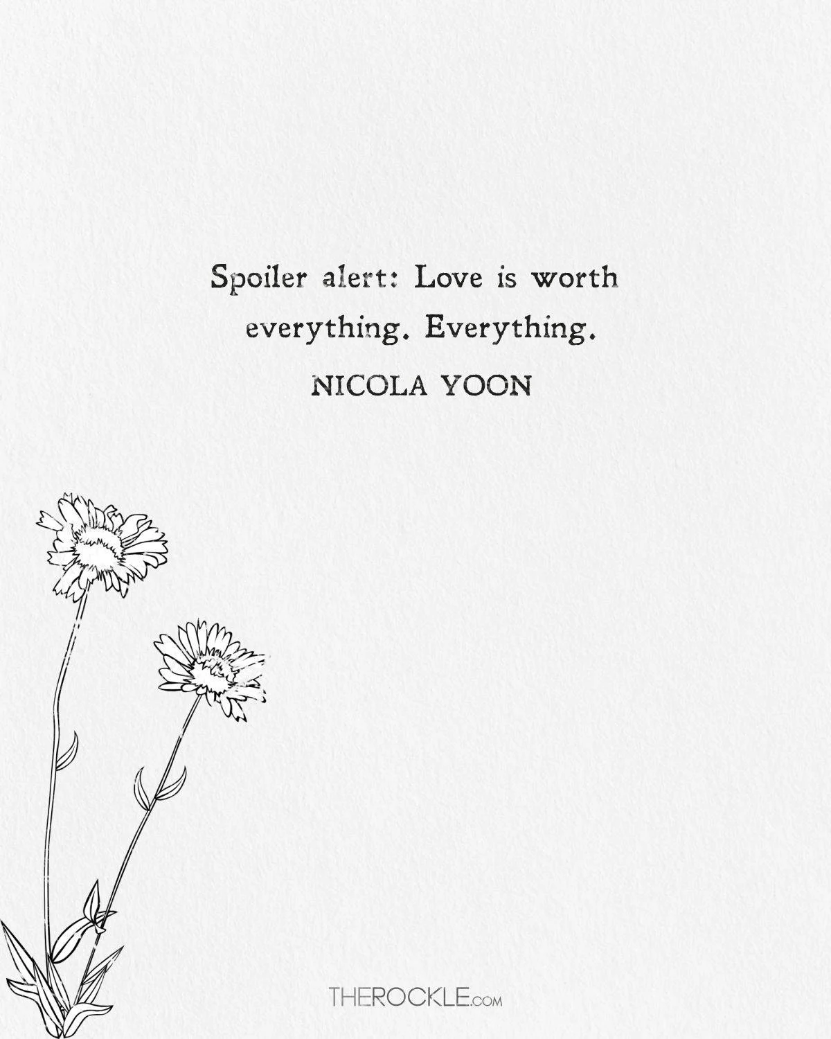 short love quote by Nicola Yoon