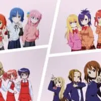 collage of protagonists from the best CGDCT anime