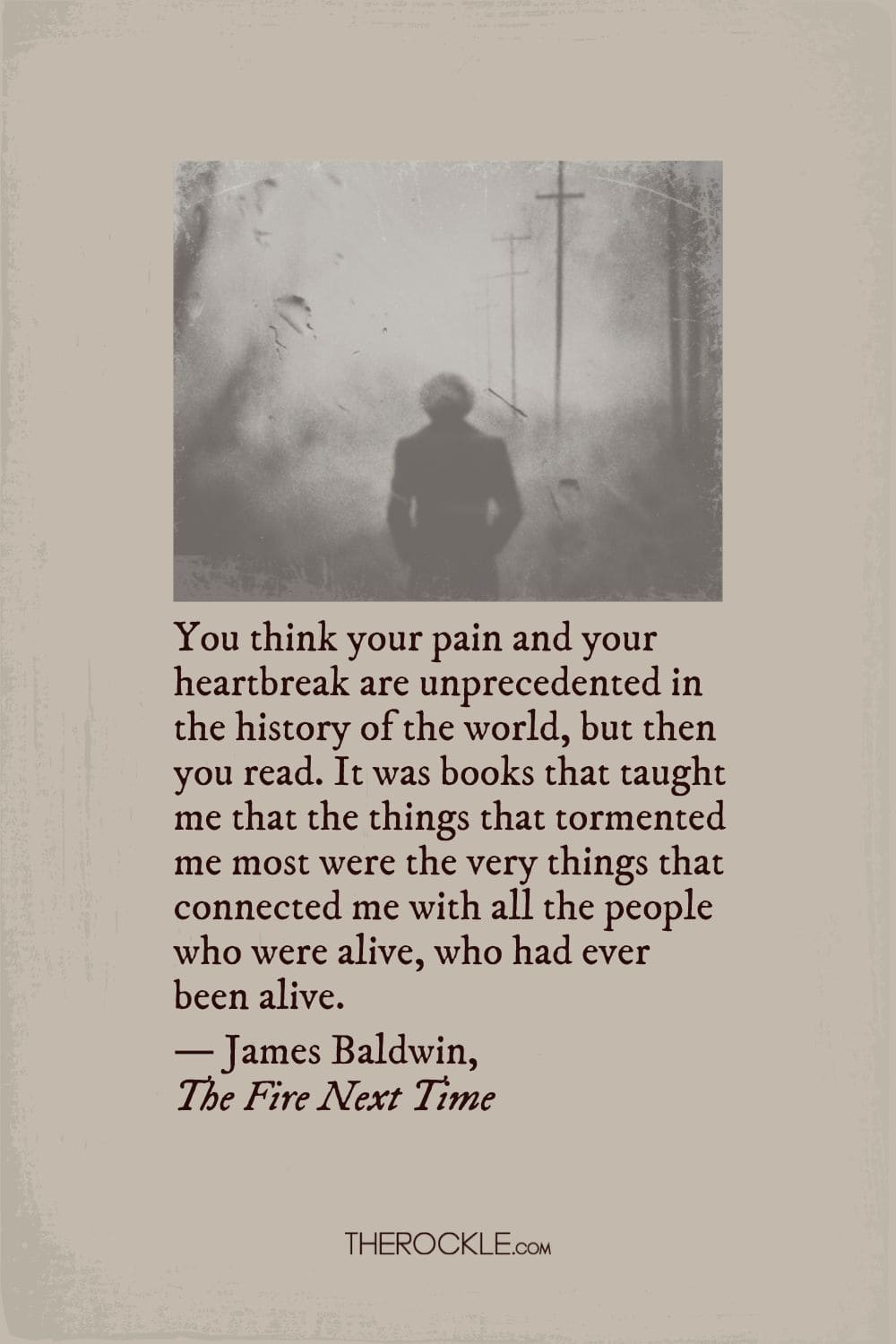 James Baldwin quote about finding solace in literature