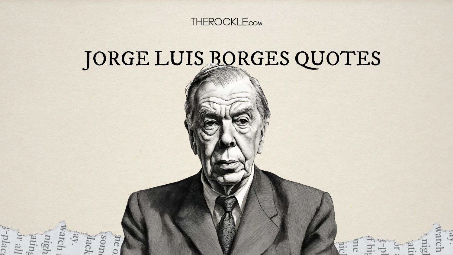 Drawing of Jorge Luis Borges