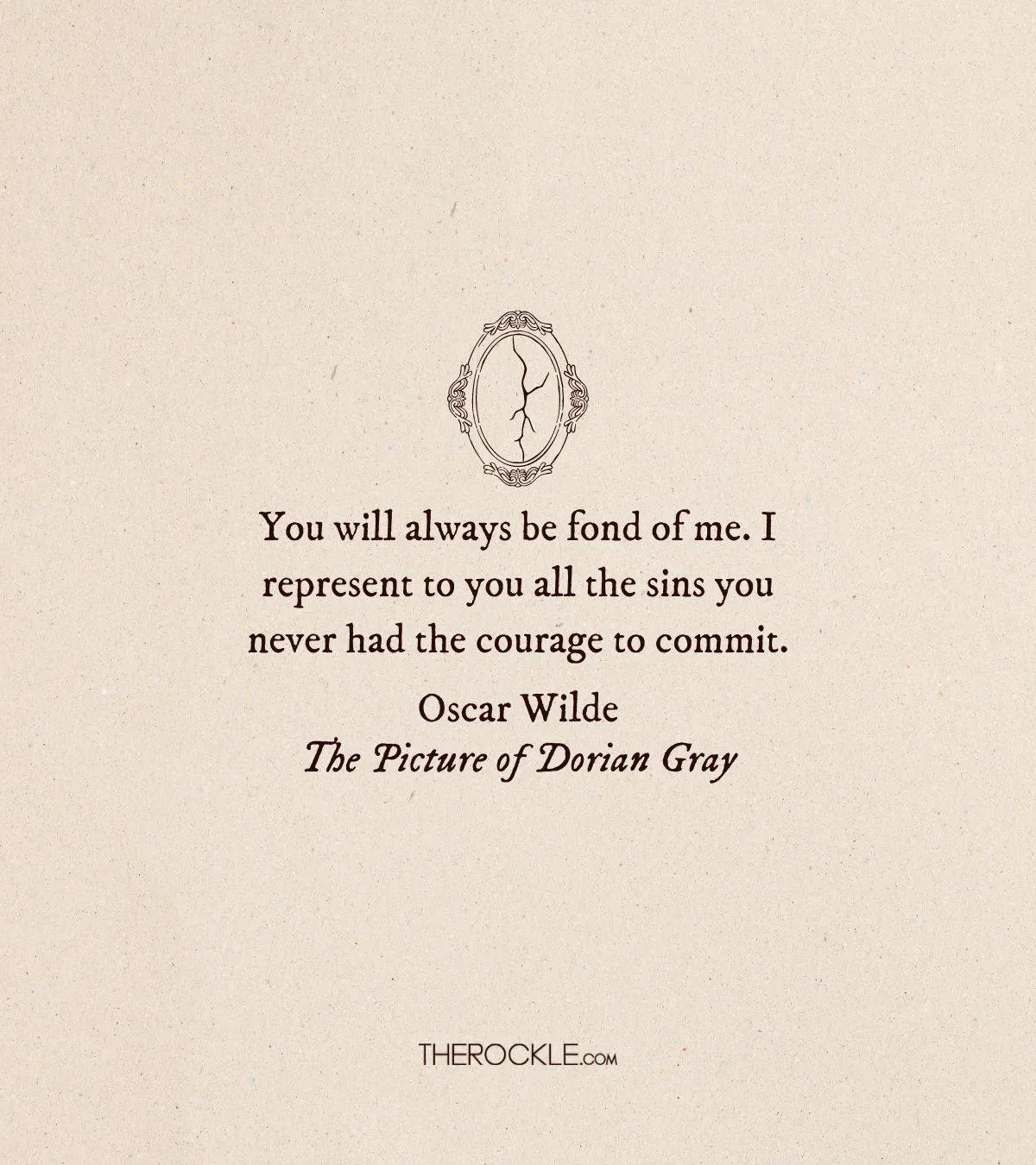 Oscar Wilde's quote on temptation